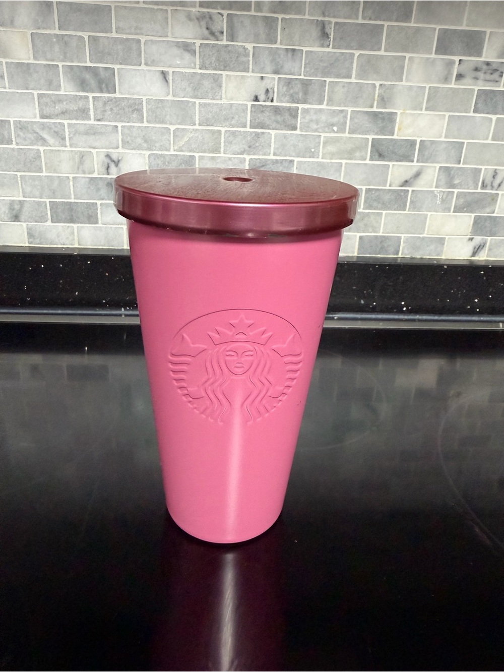 Starbucks Pink Tumbler with Metal Pink Lid